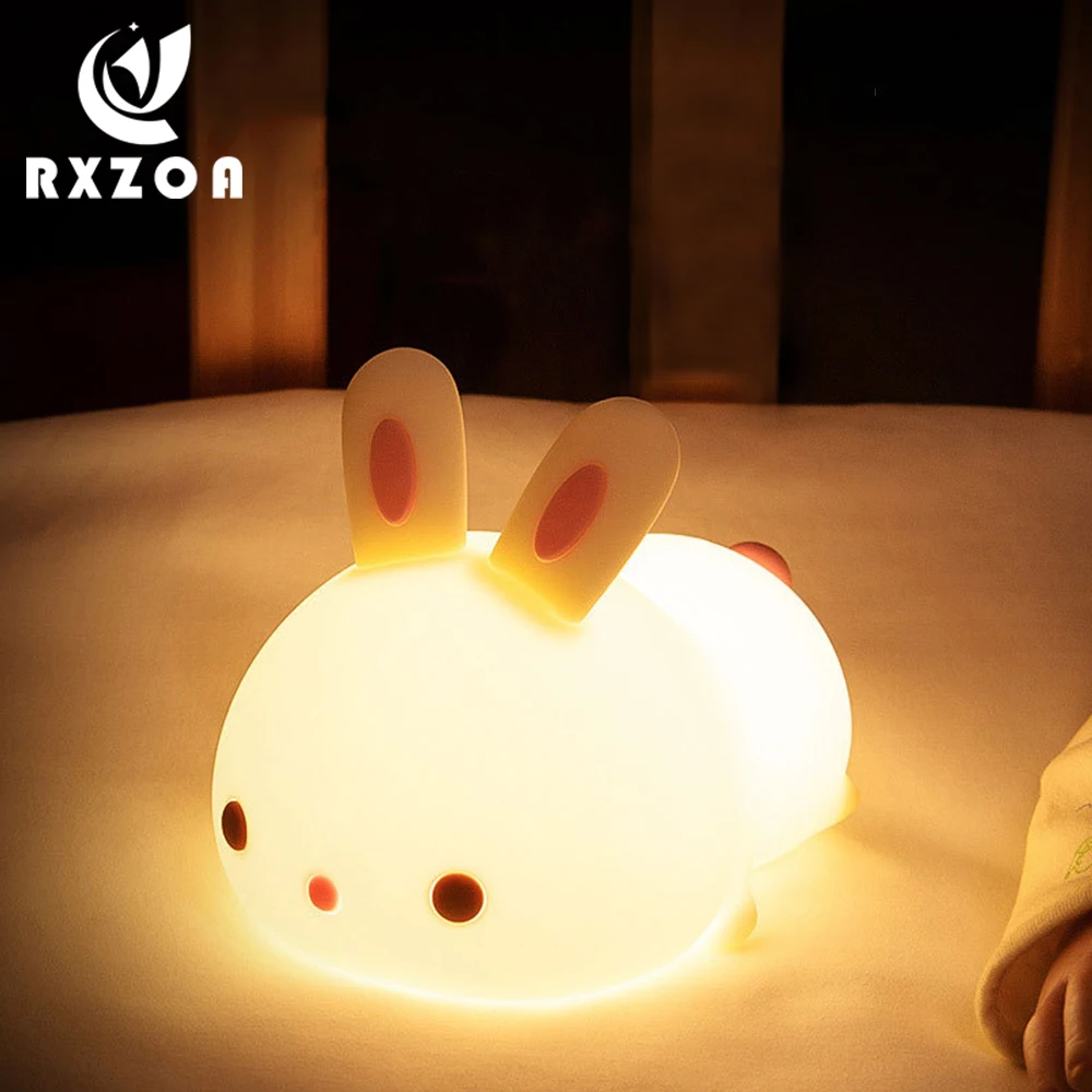 Rechargeable Colorful Touch Sensor Rabbit LED Night Light Remote Control USB Cartoon Silicone Bunny Lamp For Children Kids Baby
Rechargeable Colorful Touch Sensor Rabbit LED Night Light Remote Control USB Cartoon Silicone Bunny Lamp For Children Kids Baby