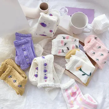Korean Sweet Funny Socks Harajuku Floral Long Socks For Women Girls College Style Autumn Winter Colorful Warm Soft Cotton Socks
Korean Sweet Funny Socks Harajuku Floral Long Socks For Women Girls College Style Autumn Winter Colorful Warm Soft Cotton Socks