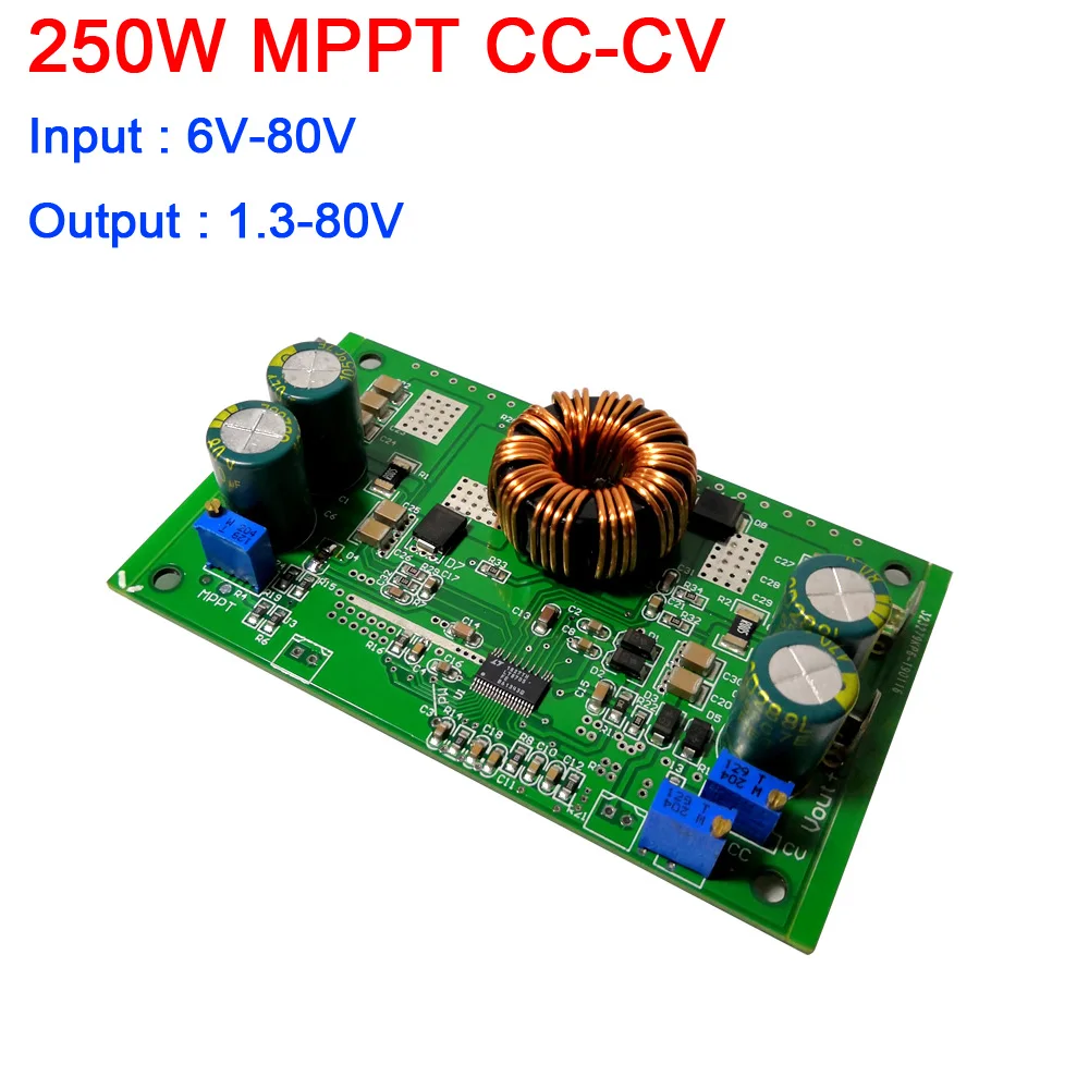 Фото LT8705 250W MPPT solar Controller CC-CV charging DC-DC buck boost 6-80V TO 1.3-80V 5V 12V 15V 24V Lithium / LiFePO4/ Battery | Электроника