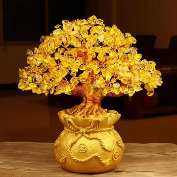 Fortune Tree Ornament Purse Tree Ornament Golden Crystal Desktop Livingroom Wedding Beautiful Delicate Money Tree Ornament
Fortune Tree Ornament Purse Tree Ornament Golden Crystal Desktop Livingroom Wedding Beautiful Delicate Money Tree Ornament
