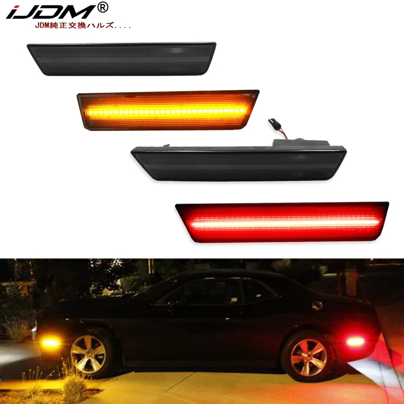 

iJDM Car 36-SMD Red 12V For 2008-2014 Dodge Challenger,For 2011-2014 Dodge Charger Rear Side Marker Lamps w Red LED Lights