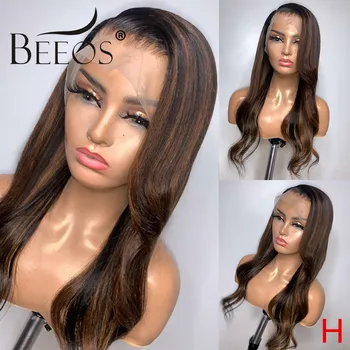 Beeos 150% 13*6 Lace Front Human Hair Wigs Wavy Highlights Colored Pre Plucked With Baby Hair Bleached Knots Brazilian Remy Hair
Beeos 150% 13*6 Lace Front Human Hair Wigs Wavy Highlights Colored Pre Plucked With Baby Hair Bleached Knots Brazilian Remy Hair