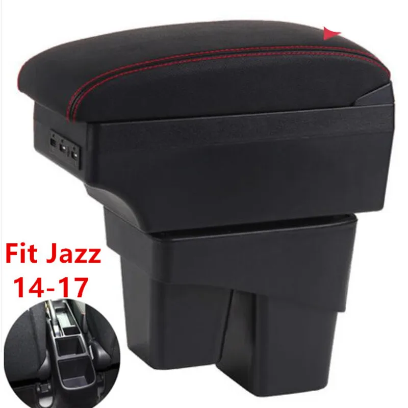 For Fit Jazz 3rd generation armrest box central Store content Storage USB interface 2014-2017 | Автомобили и мотоциклы