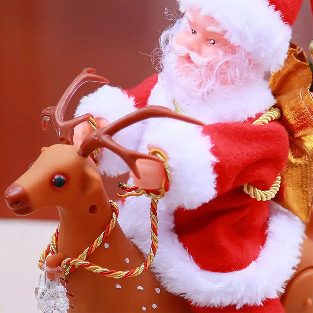 funny music riding santa figure electric toys christmas gift