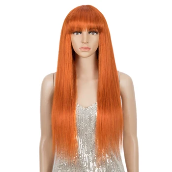 Trueme Colored Orange Straight Human Hair Wigs With Bangs Brazilan Remy Straight Hair Full Wig Ombre Human Hair Wigs For Women 
Trueme Colored Orange Straight Human Hair Wigs With Bangs Brazilan Remy Straight Hair Full Wig Ombre Human Hair Wigs For Women