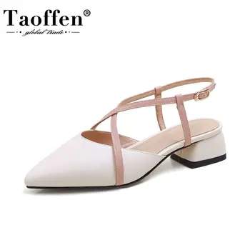Taoffen Plus Size 31-43 Women Sandals Shoes Fashion Square Low Heels Shoes Women Modern Mixed Color Metal Buckle Lady Footwear
Taoffen Plus Size 31-43 Women Sandals Shoes Fashion Square Low Heels Shoes Women Modern Mixed Color Metal Buckle Lady Footwear