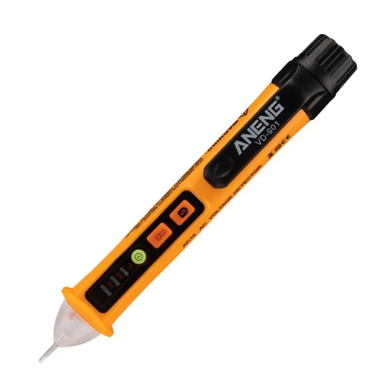 AC 12-1000V Voltage Tester Pen Non-Contact Volt Detector Adjustable Range Buzzer Sound Alarm Flashlight Electrical Test Pencil
AC 12-1000V Voltage Tester Pen Non-Contact Volt Detector Adjustable Range Buzzer Sound Alarm Flashlight Electrical Test Pencil