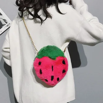 Sweet Lady Strawberry bag 2019 Winter New High Quality Soft Plush Women's Designer Handbag Chain Shoulder Messenger bag Purses
Sweet Lady Strawberry bag 2019 Winter New High Quality Soft Plush Women's Designer Handbag Chain Shoulder Messenger bag Purses