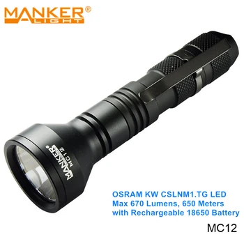 Manker MC12 650 Meters Long Range EDC Spot Flashlight Portable OSRAM LED Torch Lantern with Micro USB Rechargeable 18650 Battery
Manker MC12 650 Meters Long Range EDC Spot Flashlight Portable OSRAM LED Torch Lantern with Micro USB Rechargeable 18650 Battery