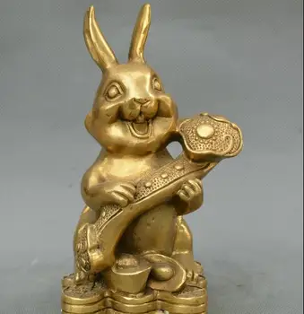 Collect China fengshui Bronze Zodiac rabbit yuanbao coin ruyi auspicious Statue
Collect China fengshui Bronze Zodiac rabbit yuanbao coin ruyi auspicious Statue