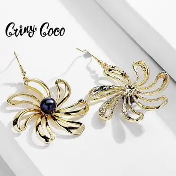 Cring Coco Fashion Sun Flower Drop Earrings Trendy Gold Color Wedding Statement Jewelry Earring Valentine's Day Gift for Women 
Cring Coco Fashion Sun Flower Drop Earrings Trendy Gold Color Wedding Statement Jewelry Earring Valentine's Day Gift for Women