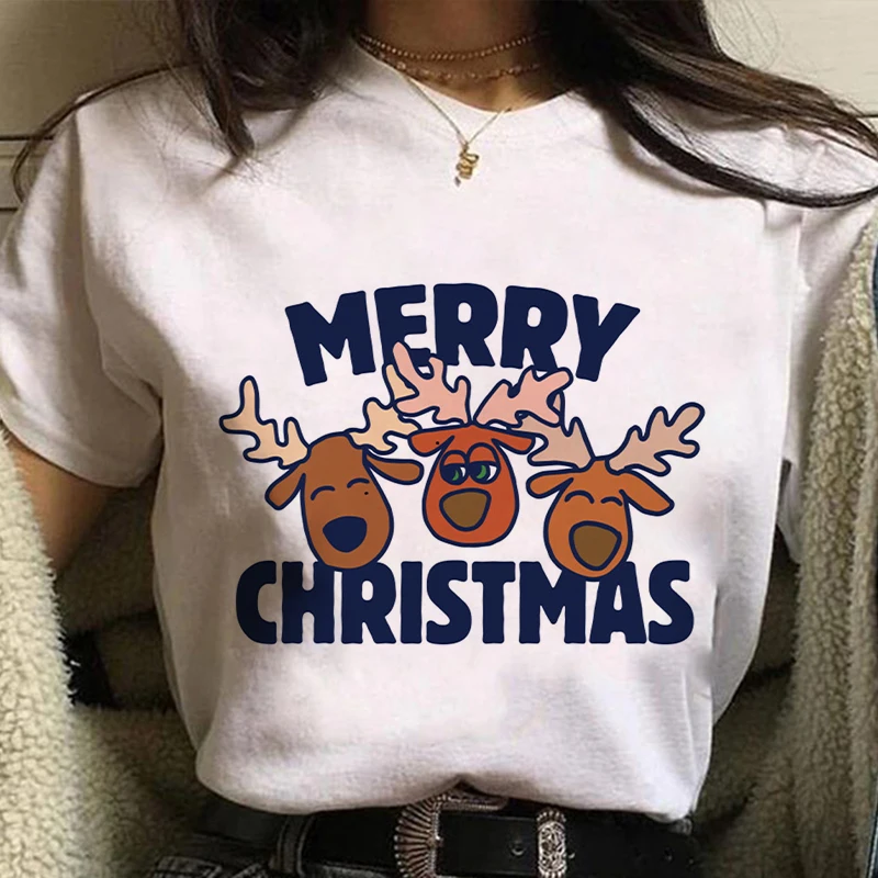 Merry Christmas Santa And Elk Graphic Print T-shirt Women Harajuku Aesthetic Tee Fashion White Tops Female Loose lovers T Shirt
Merry Christmas Santa And Elk Graphic Print T-shirt Women Harajuku Aesthetic Tee Fashion White Tops Female Loose lovers T Shirt