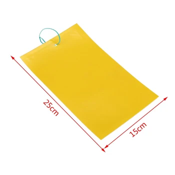 

New 10x Yellow Sticky Glue Flying Pest Insect Papers Traps Catchers Bug Size:25x15cm