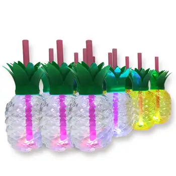 500ML Innovative Glowing Beverage Cup Pineapple Shaped Lighting Cup Recycled Juice Milk Beer Bottle With PP Straw
500ML Innovative Glowing Beverage Cup Pineapple Shaped Lighting Cup Recycled Juice Milk Beer Bottle With PP Straw
