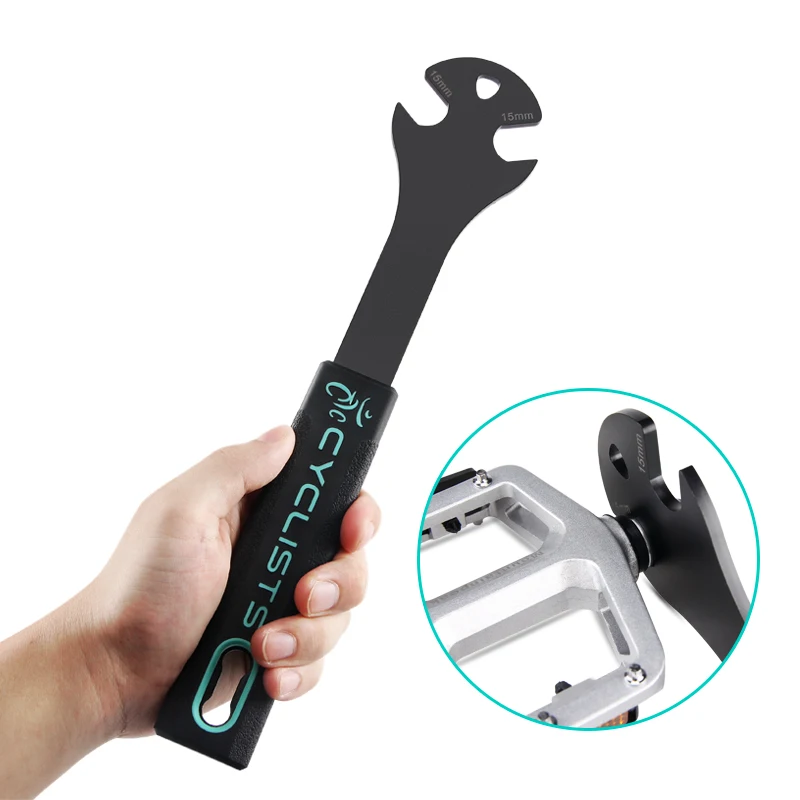 

15mm Bicycle Pedal Wrench Spanner MTB Road Bike Repair Tool Alloy Steel Long Handle Professional Bike Cycling Bicycle Tools