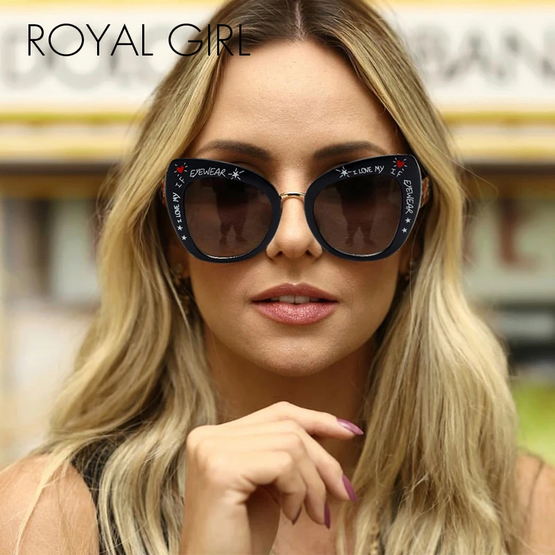 Женские солнцезащитные очки кошачий глаз ROYAL GIRL винтажные брендовые