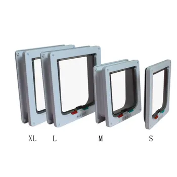 4 Ways Lockable Dog Cat Door Security Flap Gate Pet Supplies Animal Pet Cat Cage Door Pets Products Size S M L XL 
4 Ways Lockable Dog Cat Door Security Flap Gate Pet Supplies Animal Pet Cat Cage Door Pets Products Size S M L XL