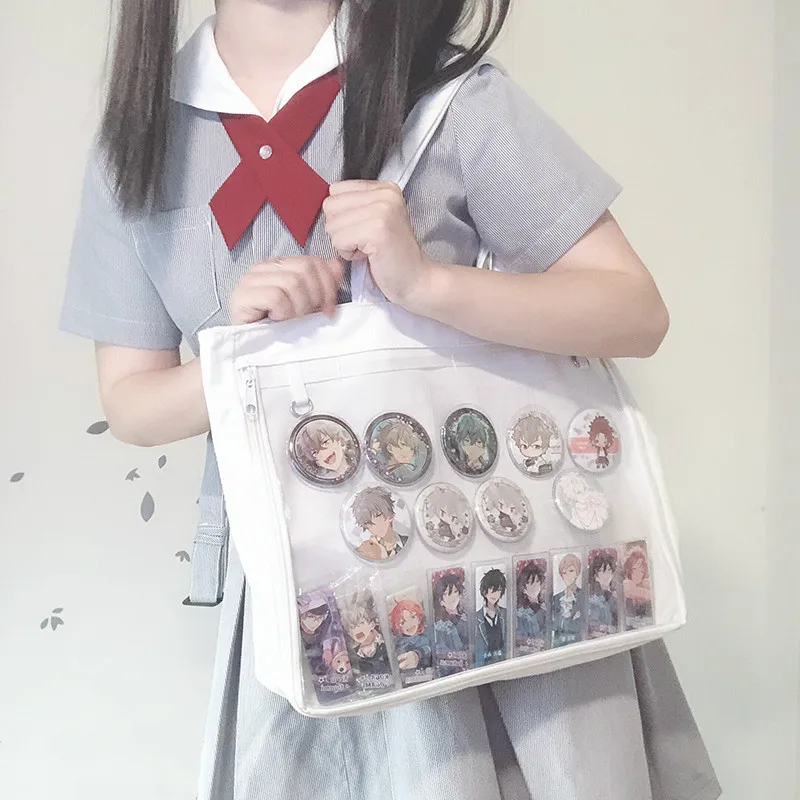 New Japanese Lolita Transparent Shoulder Hand-held Bag Canvas Single Side Ita Jelly JK Cosplay
New Japanese Lolita Transparent Shoulder Hand-held Bag Canvas Single Side Ita Jelly JK Cosplay
