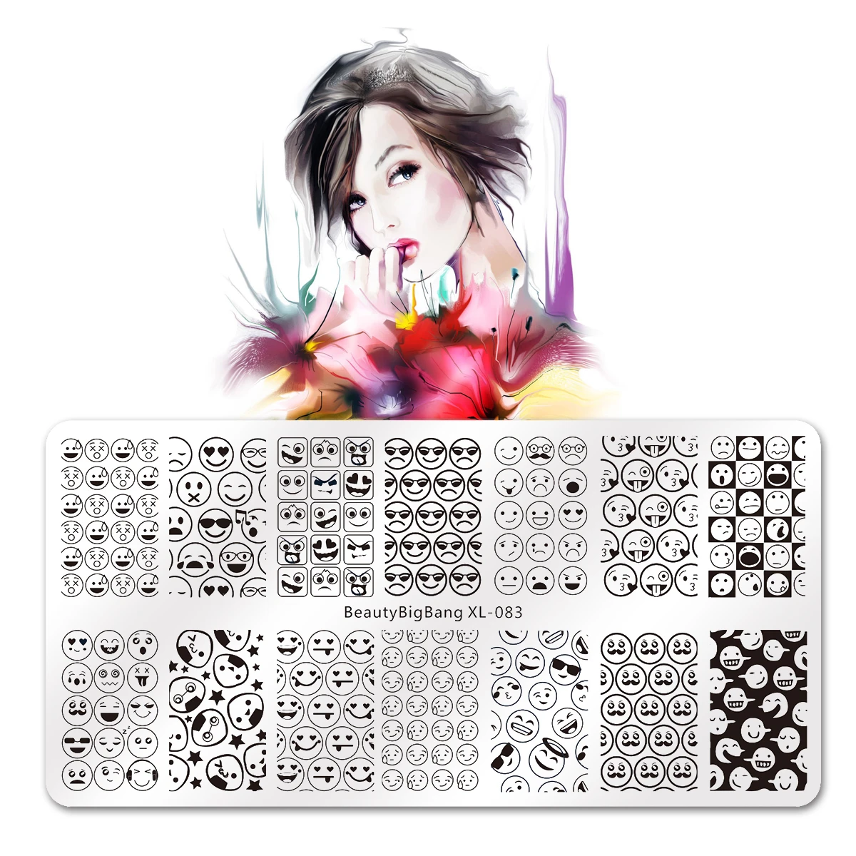 BEAUTYBIGBANG 6*12cm Emoji Facial Expression Round Nail Stamping Plate Nail Art Image Printing Plate Manicure Transfer Stencil
BEAUTYBIGBANG 6*12cm Emoji Facial Expression Round Nail Stamping Plate Nail Art Image Printing Plate Manicure Transfer Stencil