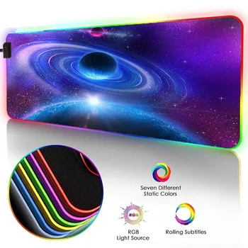 ZSUXTC Gaming Mouse Pad Starry Sky Moon Pattern RGB Large Mouse Pad LED Luminous Color Lighting Wireless Mouse Pad Desk Mat
ZSUXTC Gaming Mouse Pad Starry Sky Moon Pattern RGB Large Mouse Pad LED Luminous Color Lighting Wireless Mouse Pad Desk Mat