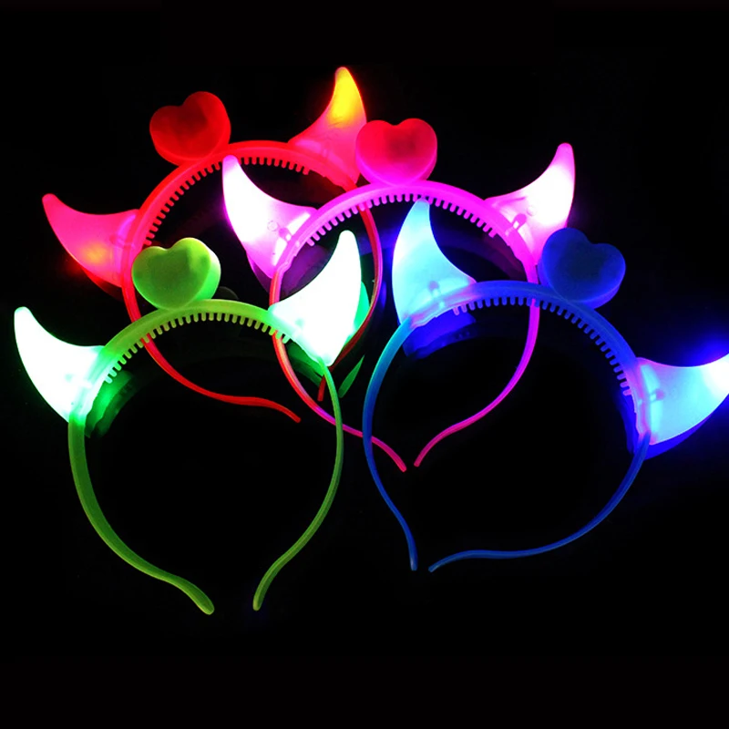 20pcs Colorful Led Headband Glowing Hairband Light Up Toys Head flash Headband Wear Wedding Concert Bar Party Supplies (13)