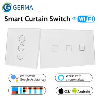 GERMA WiFi Smart Curtain Switch Glass Panel App Remote Control Works with Alexa and Google Home or Electric curtain motor EU US
GERMA WiFi Smart Curtain Switch Glass Panel App Remote Control Works with Alexa and Google Home or Electric curtain motor EU US