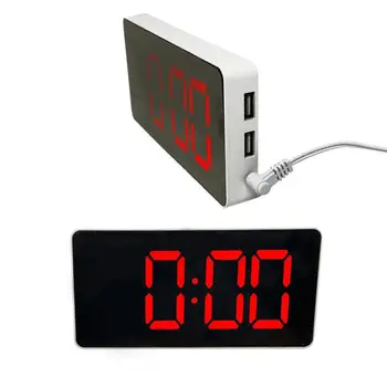 Digital Mirror LED Display Alarm Clock Multifunction Snooze Desk Clock Temperature Calendar USB/AAA Powered Electronic
Digital Mirror LED Display Alarm Clock Multifunction Snooze Desk Clock Temperature Calendar USB/AAA Powered Electronic