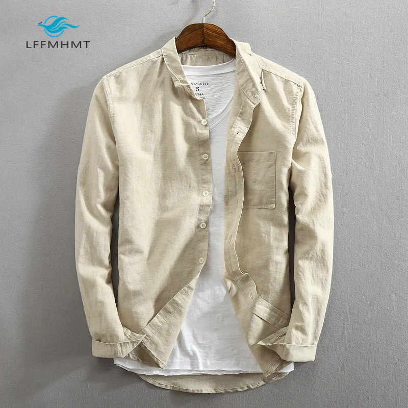 Men Spring Autumn Fashion Brand Japan Style Vintage Solid Color Cotton Linen Long Sleeve Shirt Male Casual Thin Slim Fit Shirts
Men Spring Autumn Fashion Brand Japan Style Vintage Solid Color Cotton Linen Long Sleeve Shirt Male Casual Thin Slim Fit Shirts