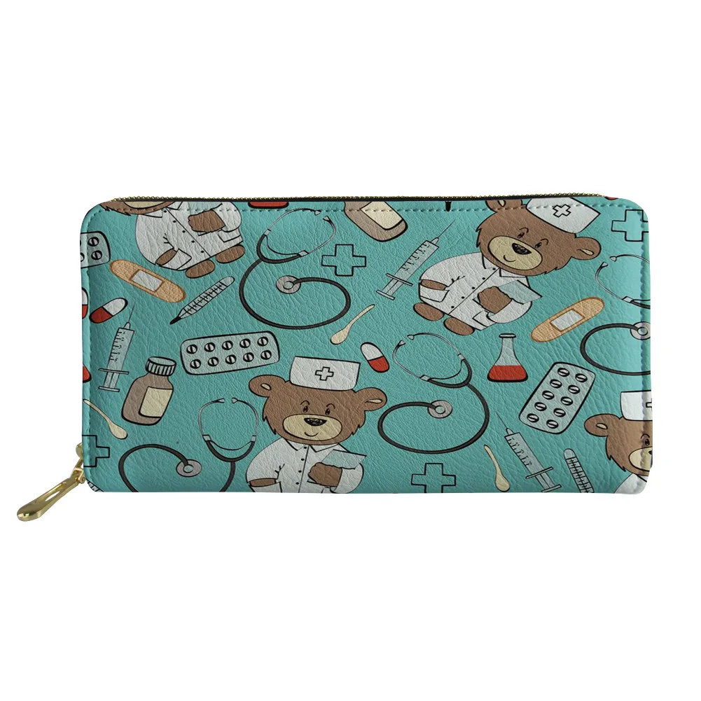 Custom Pattern PU Leather Wallets for Woman Lady Medical Bear Clutch Zipper Purses Girls Long Money Coin Bag Card Holders
Custom Pattern PU Leather Wallets for Woman Lady Medical Bear Clutch Zipper Purses Girls Long Money Coin Bag Card Holders