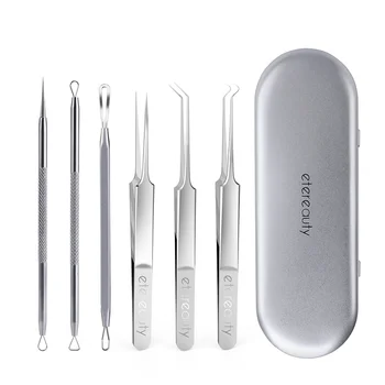 ETEREAUTY 6pcs Blackhead Remover Pimple Comedone Extractor Tool Best Acne Removal Kit with Metal Case
ETEREAUTY 6pcs Blackhead Remover Pimple Comedone Extractor Tool Best Acne Removal Kit with Metal Case