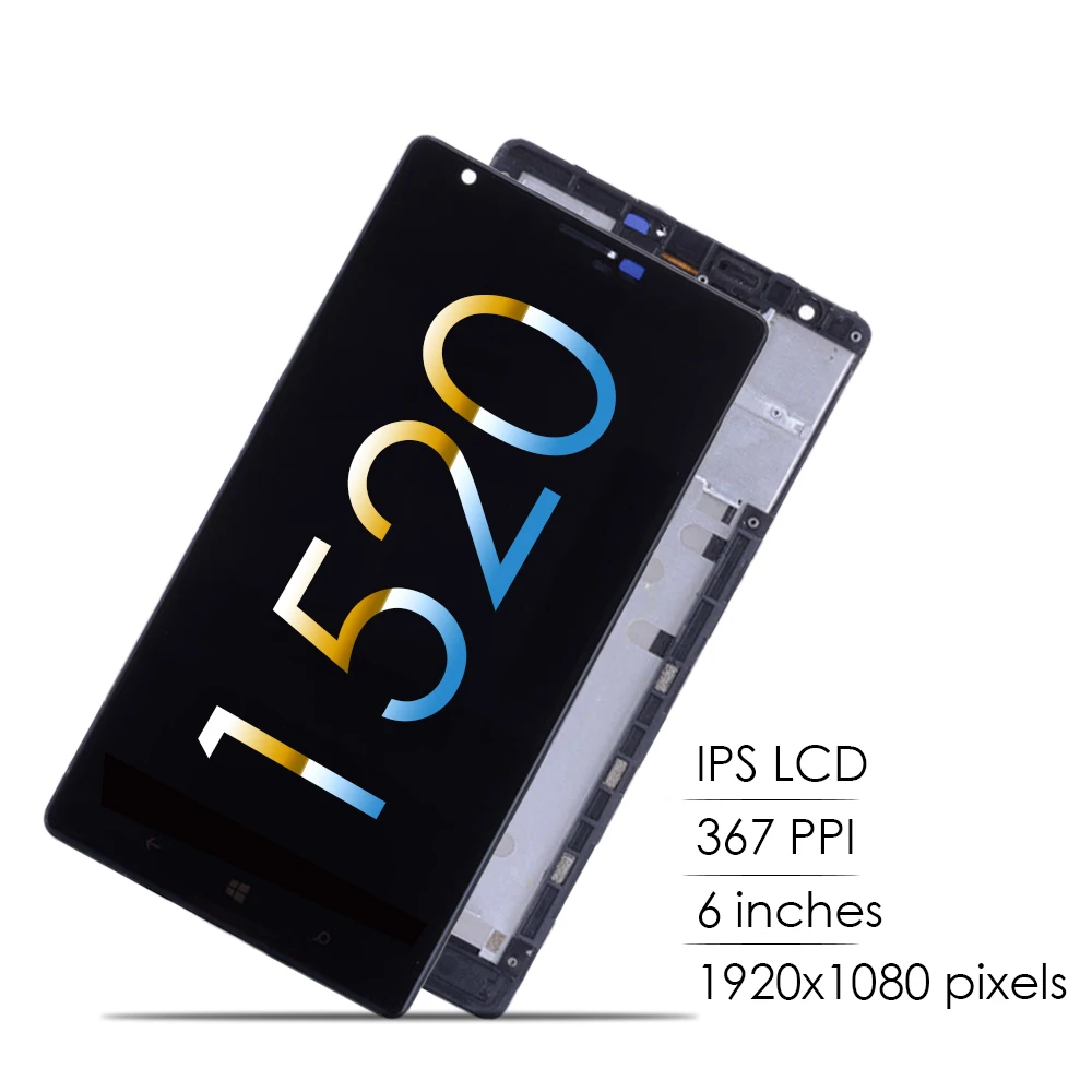 For Nokia Lumia 1520 RM-937 RM-938 RM-939 RM-940 LCD Display+Touch Screen Digitizer Assembly+Frame Replacement Parts
For Nokia Lumia 1520 RM-937 RM-938 RM-939 RM-940 LCD Display+Touch Screen Digitizer Assembly+Frame Replacement Parts