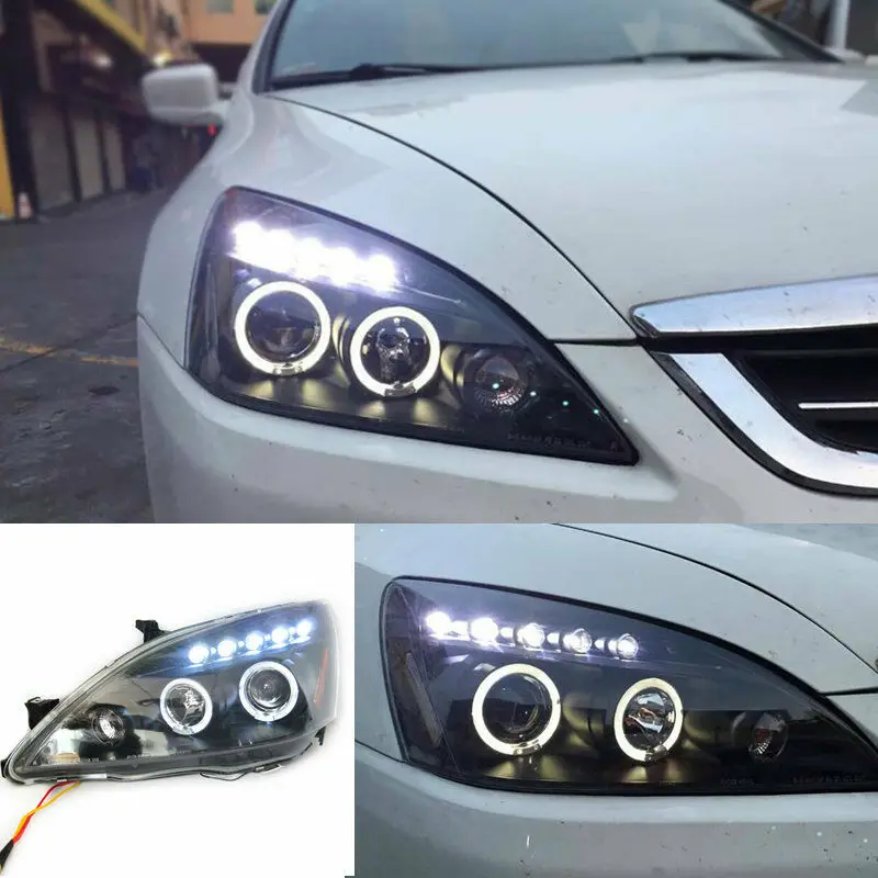 2pcs Front Headlights with Bi-Xenon Projector Lens DRL Fit For Honda Accord 2003 2004 2005 2006 2007
2pcs Front Headlights with Bi-Xenon Projector Lens DRL Fit For Honda Accord 2003 2004 2005 2006 2007