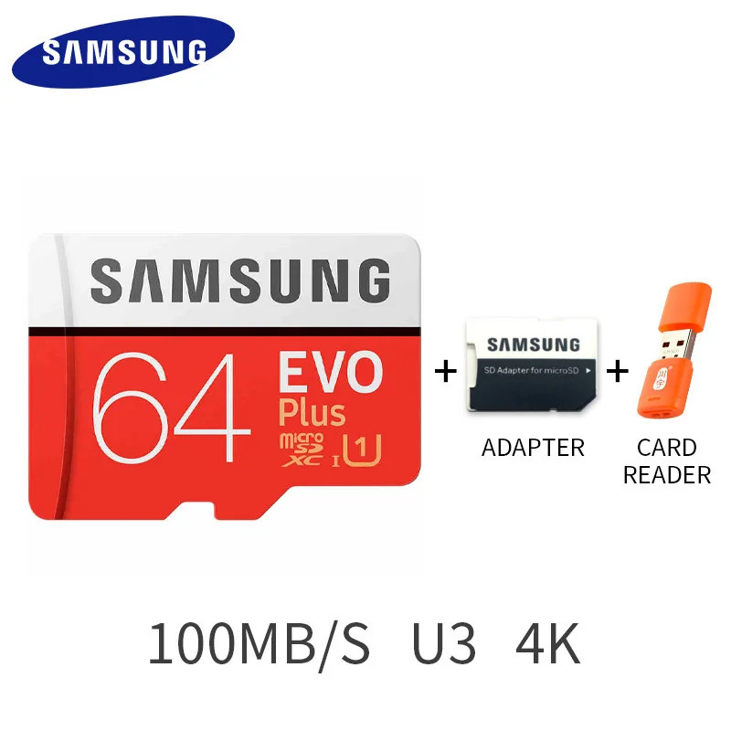 Карта памяти SAMSUNG EVO карта Micro SD 32 Гб 95 Мб/сек SDHC 64 128 256 4K 100 SDXC класса 10 C10 UHS TF флеш