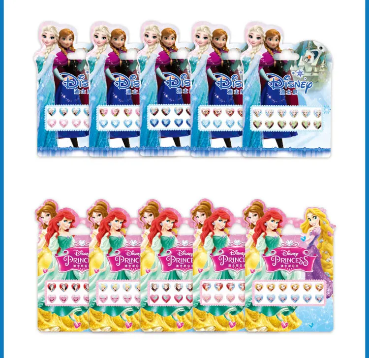 Frozen Princess elsa Anna Makeup Nail Stickers Toys Disney snow White Sophia Mickey Minnie kids Cartoon toys action figure dolls