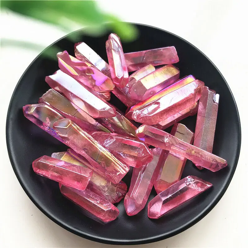 50g Pink Titanium Aura Lemurian Seed Quartz Crystal Stones Point Specimen Decoration Stones and Minerals
50g Pink Titanium Aura Lemurian Seed Quartz Crystal Stones Point Specimen Decoration Stones and Minerals
