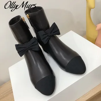 New Runway Butterfly Knot Ankle Boots Brand Design Women Shoes 2020 Elegant Round Toe Zip Leather Boots Zapatos Mujer
New Runway Butterfly Knot Ankle Boots Brand Design Women Shoes 2020 Elegant Round Toe Zip Leather Boots Zapatos Mujer