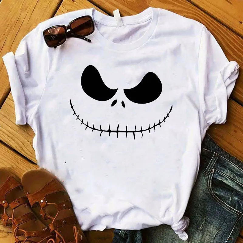 Женская футболка с коротким рукавом Just Scary модная графическими буквами для