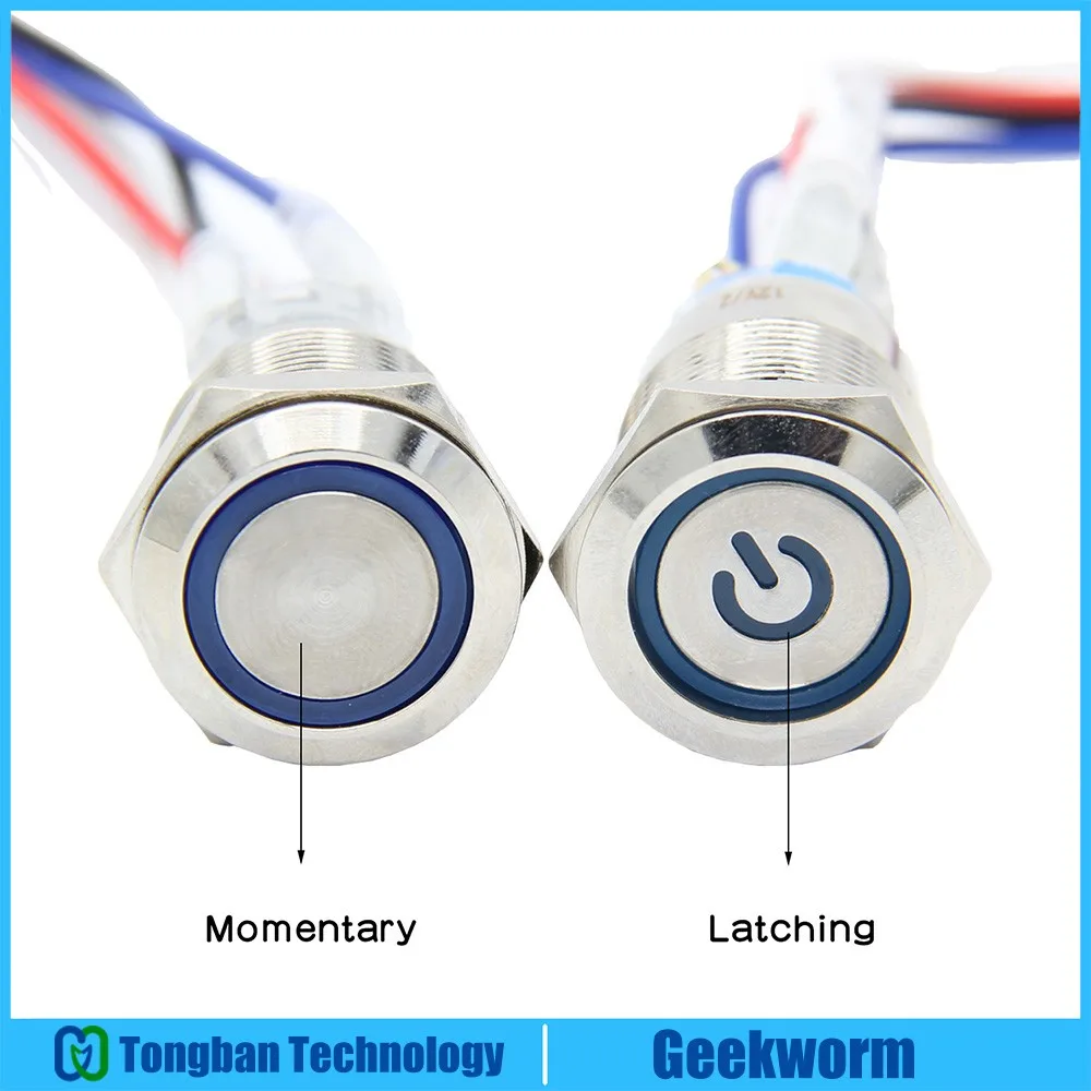 5V Metal Push Button Switch Latching Self-Locking / Momentary Self-Reset Power Control Switch for Raspberry Pi X735 / X720
5V Metal Push Button Switch Latching Self-Locking / Momentary Self-Reset Power Control Switch for Raspberry Pi X735 / X720