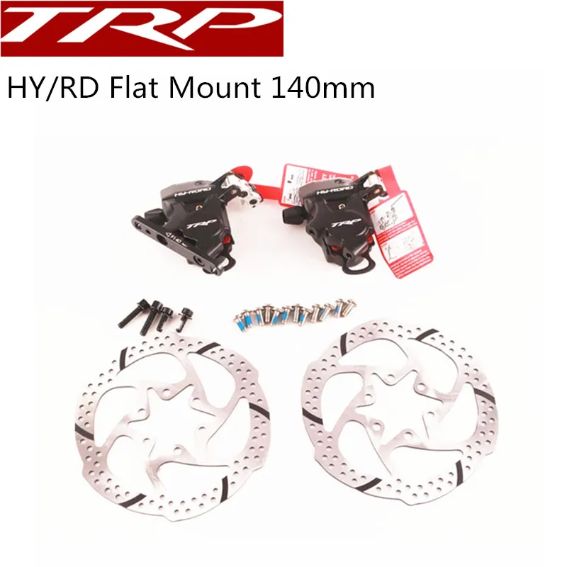 TRP HY/RD 140mm Set Flat Mount Cable Actuated Hydraulic Disc Brake Caliper 140mm 160mm Set HYRD ROAD MTB Caliper Silver Black
TRP HY/RD 140mm Set Flat Mount Cable Actuated Hydraulic Disc Brake Caliper 140mm 160mm Set HYRD ROAD MTB Caliper Silver Black