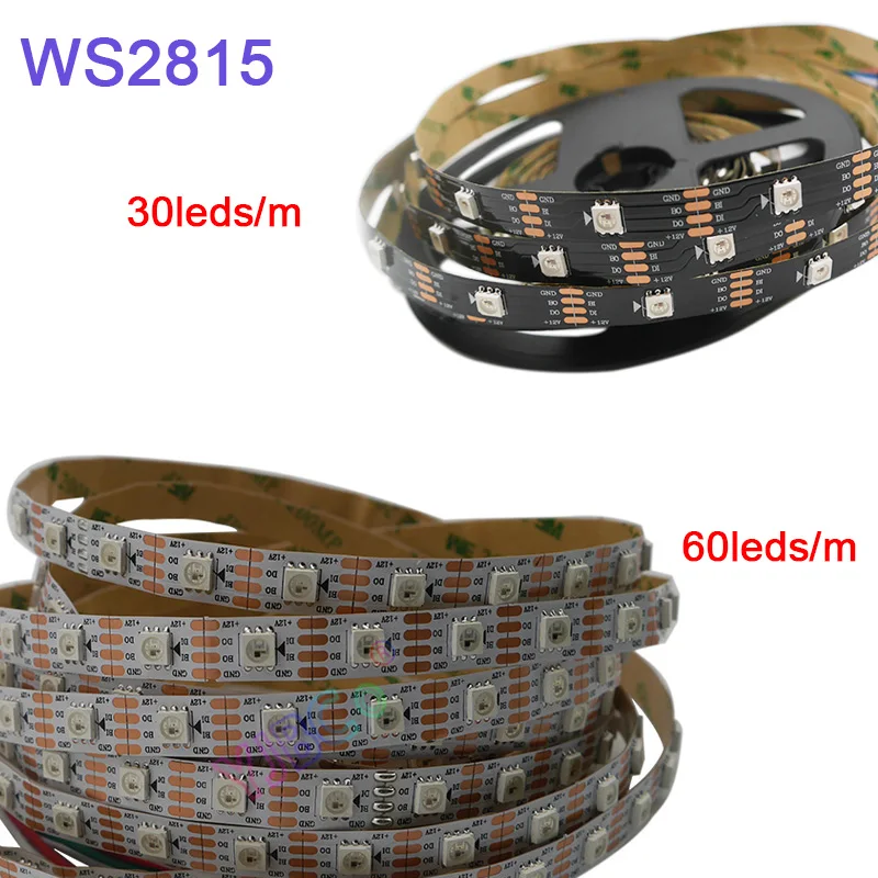 5m/lot WS2815 pixel led strip light DC12V Addressable Dual-signal Smart led lamp tape 30/60 pixels/leds/m P30/IP65/IP67
5m/lot WS2815 pixel led strip light DC12V Addressable Dual-signal Smart led lamp tape 30/60 pixels/leds/m P30/IP65/IP67