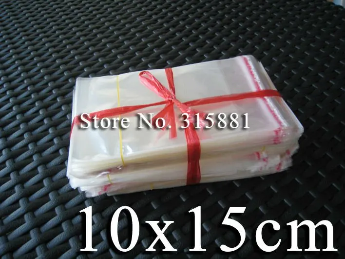 Фото 1000x прозрачный самоклеющийся полиэтиленовый пакет 10x15 см opp мешок/поли ba | Дом и
