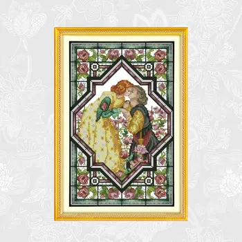 Lovers in the Rose Garden Patterns Printed Cross Stitch kits DMC Thread Embroidery Sweet times DIY Handmade Accessory Tools
Lovers in the Rose Garden Patterns Printed Cross Stitch kits DMC Thread Embroidery Sweet times DIY Handmade Accessory Tools