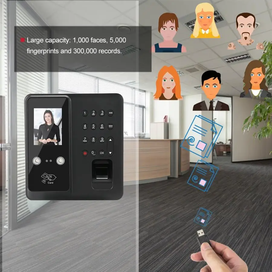 2.8in TFT TCP/IP 125KHZ Fingerprint RFID Card Password Time Attendance 100-240V Access Control Kits
2.8in TFT TCP/IP 125KHZ Fingerprint RFID Card Password Time Attendance 100-240V Access Control Kits
