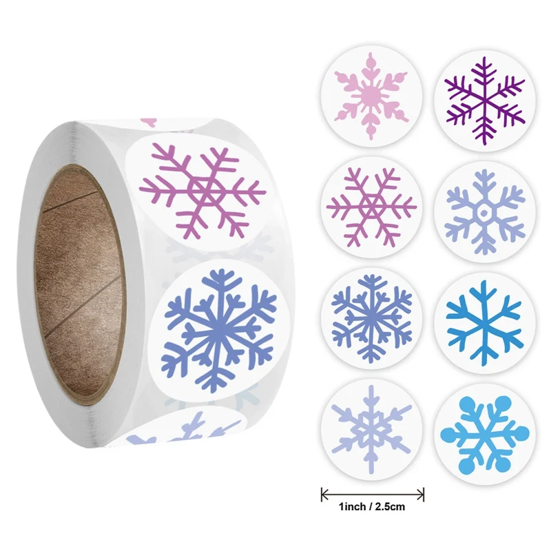 500 Pcs/roll Round Snowflake Pattern Sticker Christmas Case Gift Craft Packaging Sticker PVC Adhesive Labels Stationery Stickers
500 Pcs/roll Round Snowflake Pattern Sticker Christmas Case Gift Craft Packaging Sticker PVC Adhesive Labels Stationery Stickers
