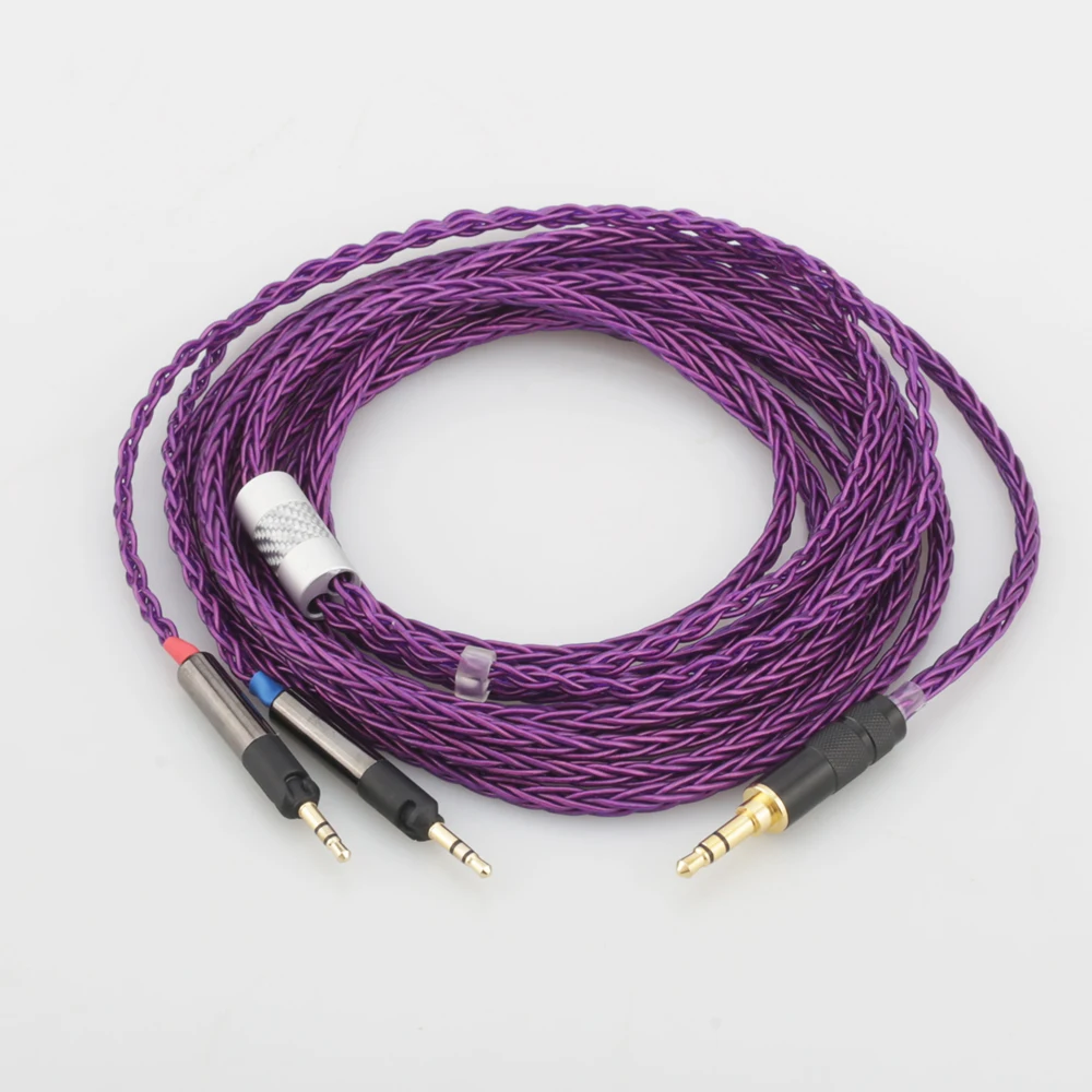 Кабель для наушников Audiocrast Hi Fi 3 5 мм стерео 8 ядер 7N OCC с посеребренным