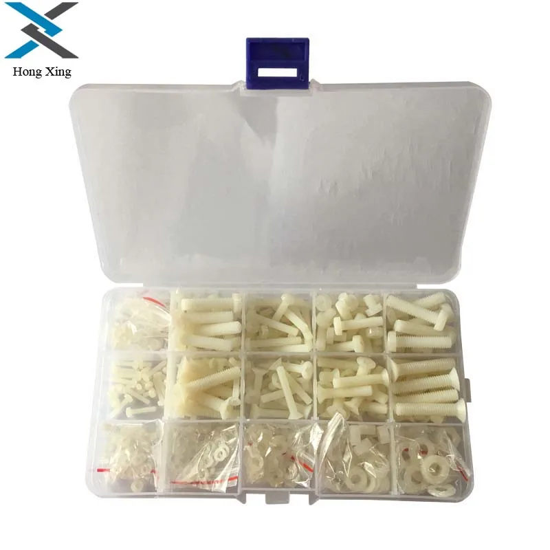 420Pcs Nylon Plastis Screw Nut Washer Assortment Kit M2 M2.5 M3 M4 M5 M6 Round Head Flat Head Set
420Pcs Nylon Plastis Screw Nut Washer Assortment Kit M2 M2.5 M3 M4 M5 M6 Round Head Flat Head Set