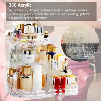 360 Degree Rotating Cosmetic Storage Box Transparent Acrylic Home Bedroom Makeup Organizer Display Holder Adjustable With Tray
360 Degree Rotating Cosmetic Storage Box Transparent Acrylic Home Bedroom Makeup Organizer Display Holder Adjustable With Tray