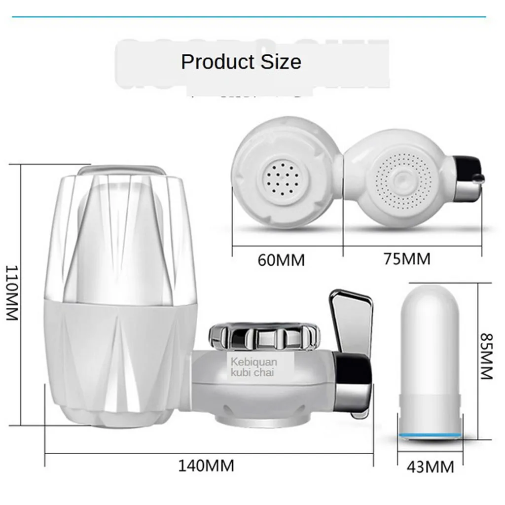 Faucet Water Filter Tap Water Purifier Filtration System Clear HBF-8912 Faucet Water Filter Tap Water Purifier Filtration System Clear HBF-8912