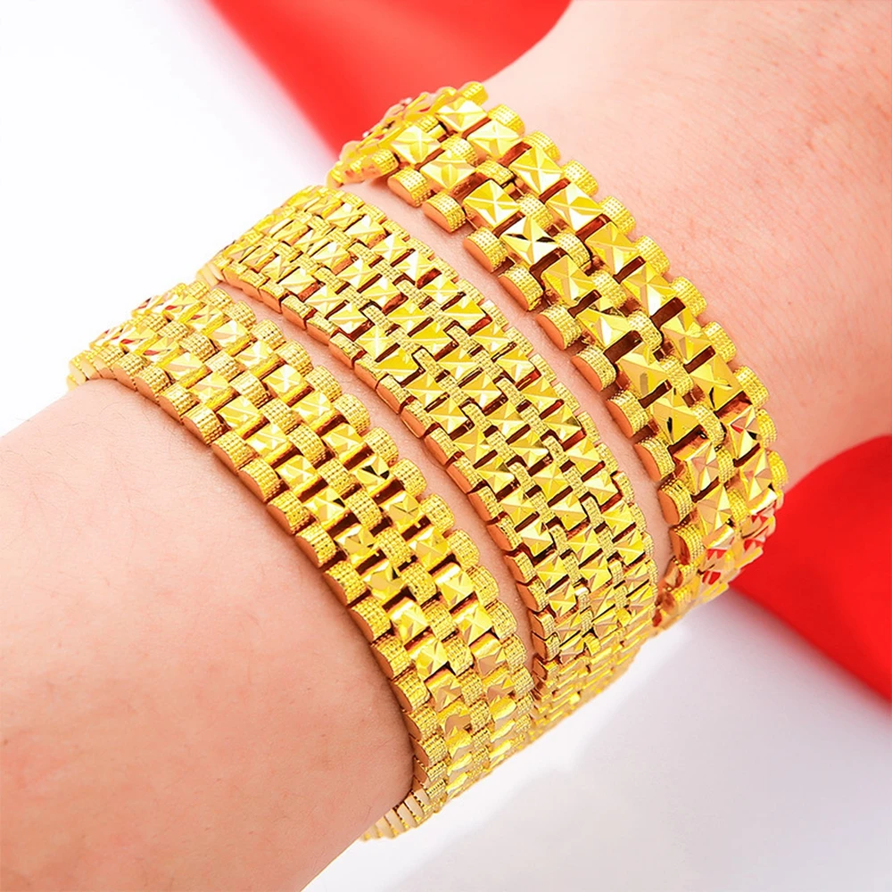 15mm Thick Wrist Chain Men Bracelet Handsome Yellow Gold Filled Classic Fashion Male Jewelry Gift 20cm Long
15mm Thick Wrist Chain Men Bracelet Handsome Yellow Gold Filled Classic Fashion Male Jewelry Gift 20cm Long