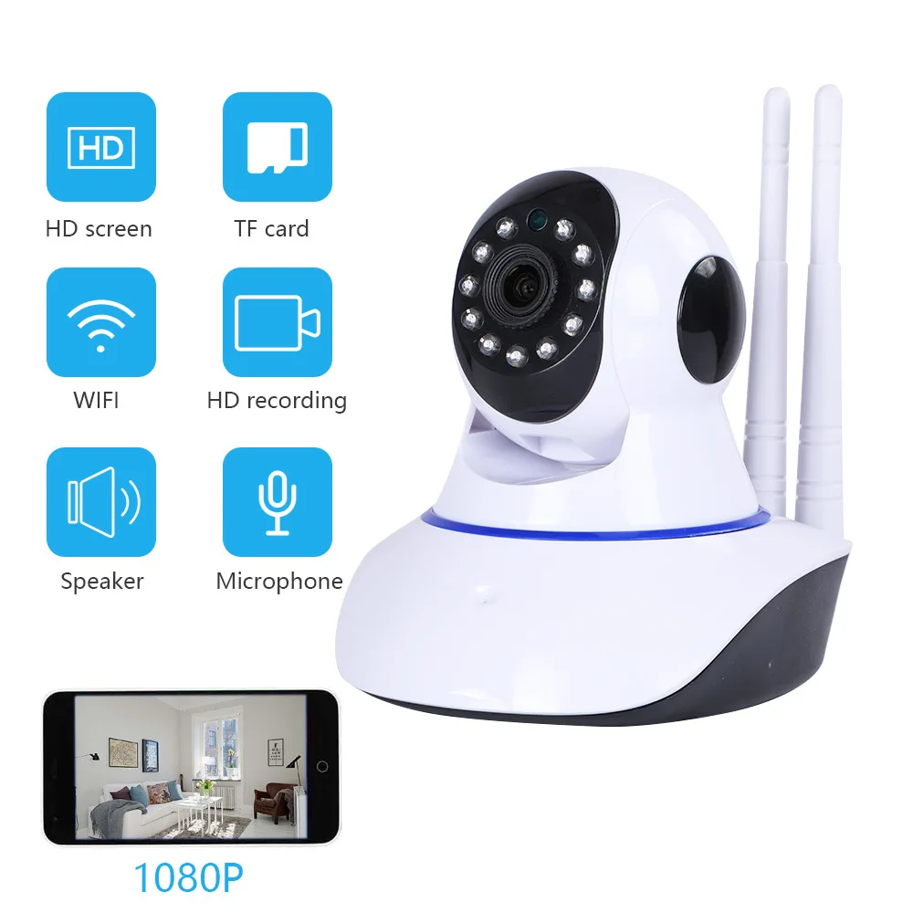 1080P Wireless IP Camera Home Security Camera Wifi Night Vision CCTV Camera 2MP Baby Monitor
1080P Wireless IP Camera Home Security Camera Wifi Night Vision CCTV Camera 2MP Baby Monitor